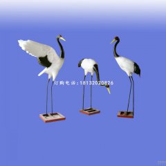 玻璃鋼仙鶴雕塑，玻璃鋼廣場仙鶴雕塑
