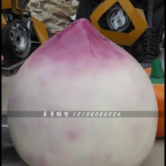 玻璃鋼桃雕塑，玻璃鋼水果雕塑