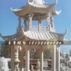 兩層亭子，六角石亭，石雕亭子