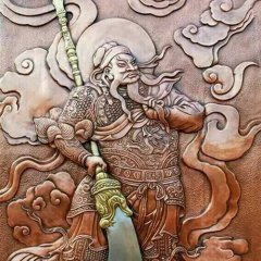 關(guān)公銅浮雕，鑄銅關(guān)公浮雕