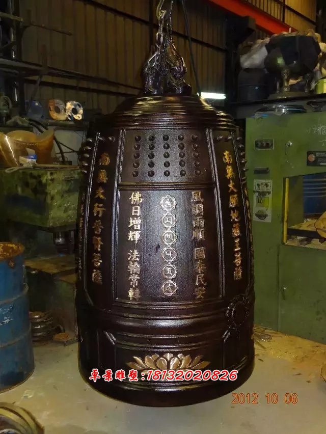 銅鐘雕塑，寺廟銅鐘雕塑 (3)