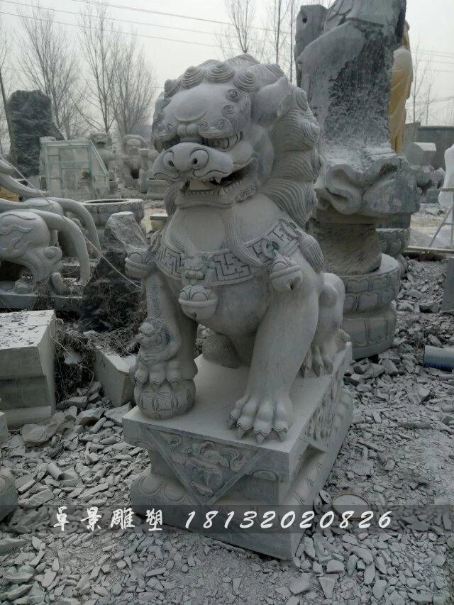 獅子石雕，仿古獅子石雕，門獅石雕 (5)