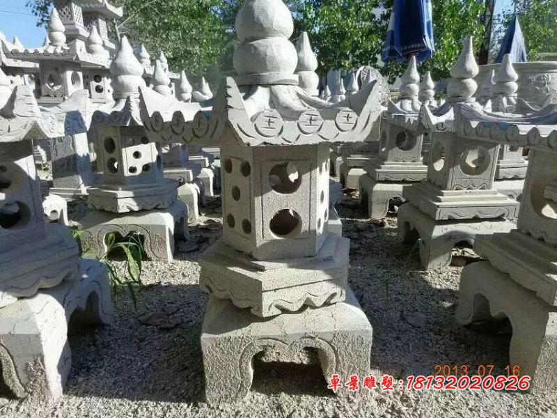 石燈，大理石石燈雕塑 (1)