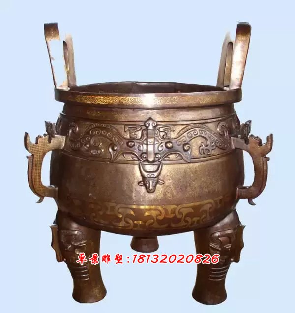 銅圓鼎雕塑，鑄銅圓鼎雕塑 (1)