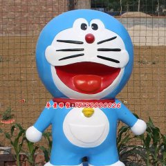 玻璃鋼機器貓雕塑，玻璃鋼卡通雕塑