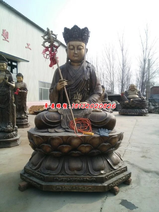 地藏王菩薩銅雕，鑄銅地藏王雕塑