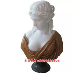美女頭像石雕，漢白玉美女雕塑