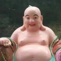 玻璃鋼彩繪佛像，玻璃鋼彌勒佛