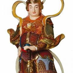 玻璃鋼韋陀雕塑，玻璃人物雕塑