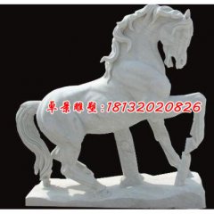 石雕馬，駿馬石雕，漢白玉駿馬雕塑