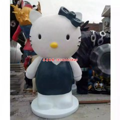 小貓玻璃鋼雕塑，卡通小貓雕塑