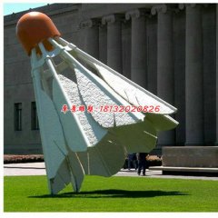 玻璃鋼羽毛球雕塑，運(yùn)動廣場雕塑