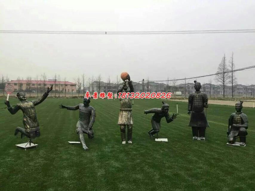 玻璃鋼兵馬俑雕塑，玻璃鋼仿銅人物雕塑 (3)