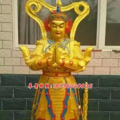 銅雕韋陀，韋陀菩薩彩繪雕塑