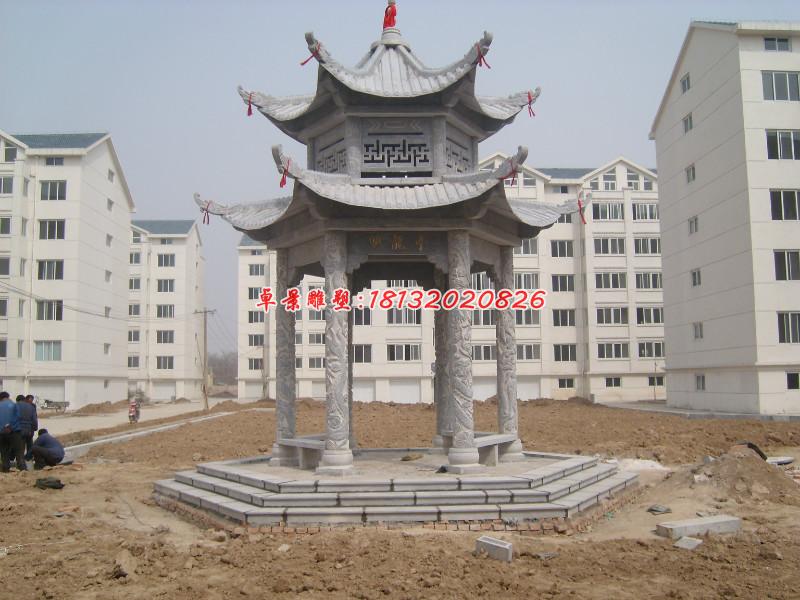 大理石涼亭，小區(qū)涼亭雕塑