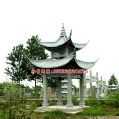石頭涼亭，公園涼亭雕塑