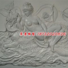 石浮雕，西方美女石浮雕