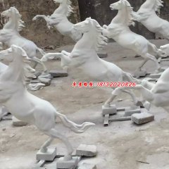 石雕馬，漢白玉馬雕塑