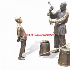 打醬油銅雕，廣場小品銅雕