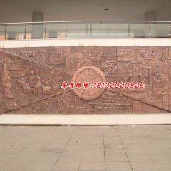 古人教學(xué)銅浮雕，校園銅浮雕