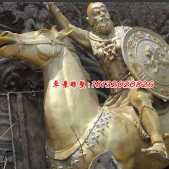 古羅馬戰(zhàn)士銅雕，廣場人物銅雕