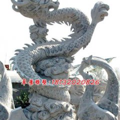 石雕龍雕塑，大理石龍雕塑