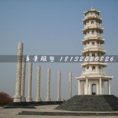 石塔，漢白玉石塔雕塑