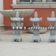 石燈，青石石燈雕塑