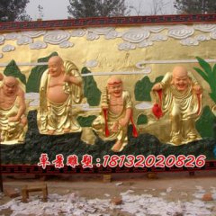 十八羅漢銅浮雕，寺廟銅浮雕