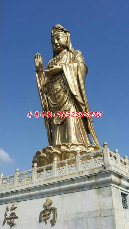 觀音銅雕，南海觀音銅雕