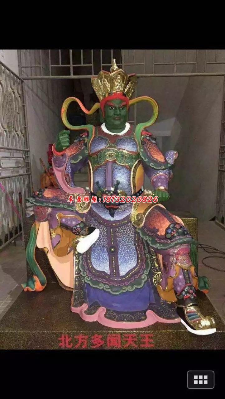 玻璃鋼四大天王雕塑，玻璃鋼彩繪神仙雕塑 (2)