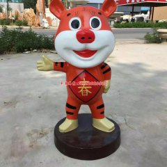 玻璃鋼十二生肖雕塑，玻璃鋼卡通動物雕塑