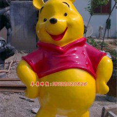 玻璃鋼維尼熊雕塑，卡通雕塑