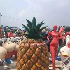 玻璃鋼菠蘿雕塑，玻璃鋼仿真雕塑