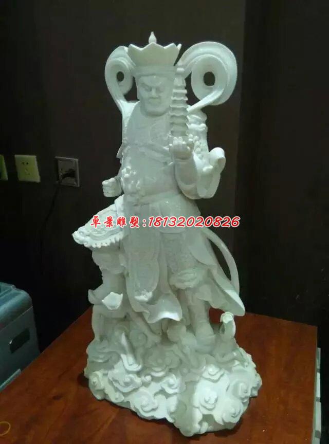 四大天王石雕，漢白玉四大天王雕塑 (1)