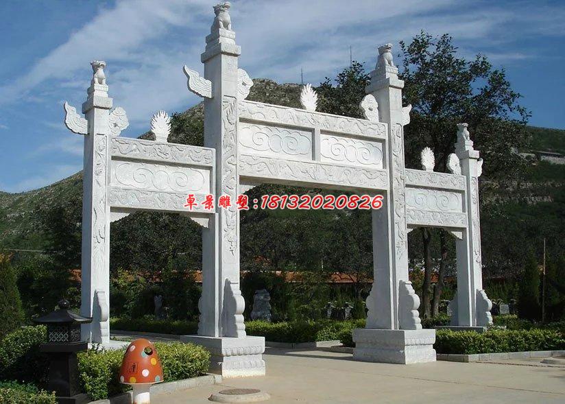 石雕牌坊，大理石牌坊，標志牌坊雕塑 (3)