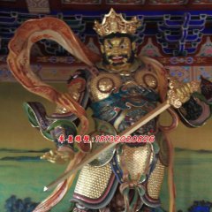 玻璃鋼四大天王雕，玻璃鋼彩繪神仙雕塑