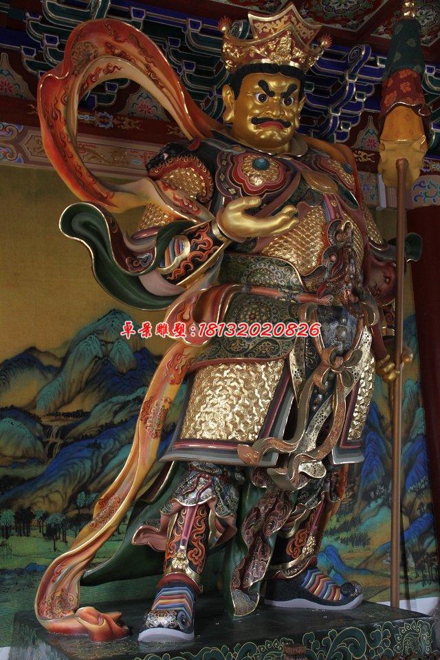 玻璃鋼四大天王雕，玻璃鋼彩繪神仙雕塑 (3)