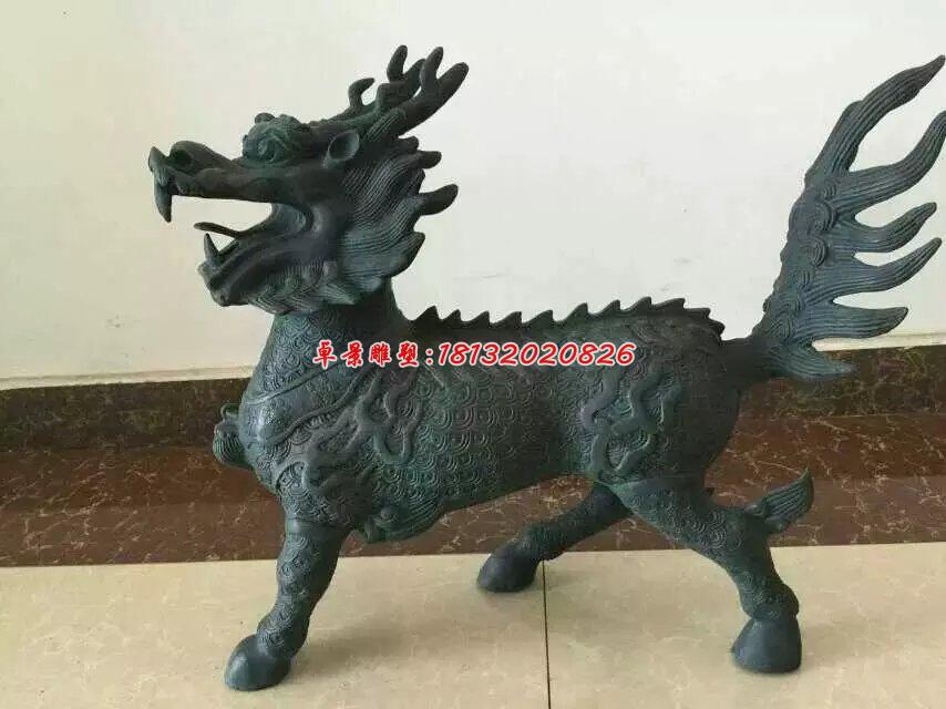 麒麟銅雕，青銅麒麟雕塑