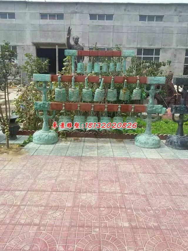 編鐘銅雕，青銅編鐘雕塑