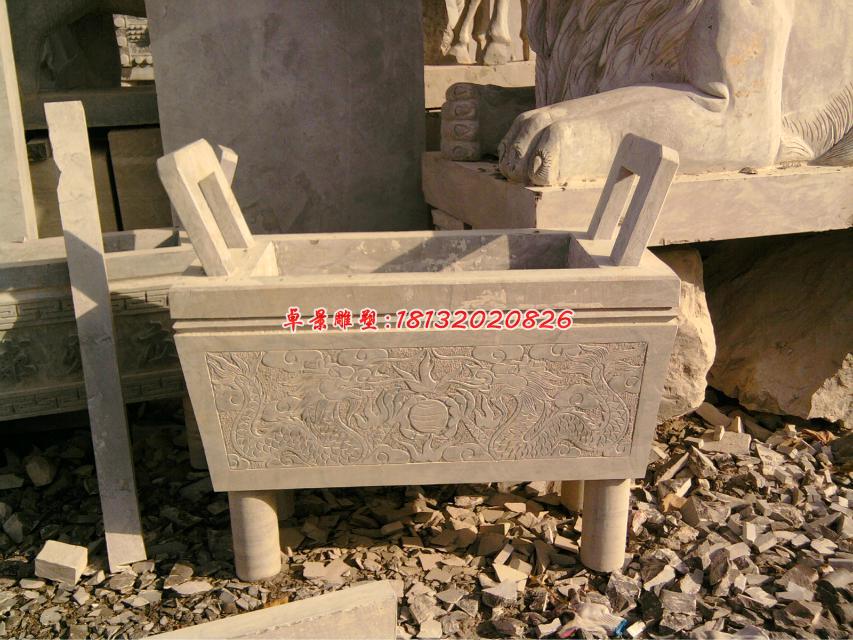 石雕鼎，石雕香爐，寺廟石香爐 (2)
