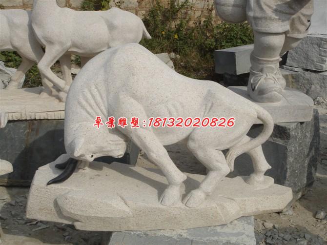 開(kāi)荒牛石雕，廣場(chǎng)開(kāi)荒牛雕塑
