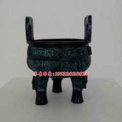 青銅鼎，三足鼎雕塑，銅香爐
