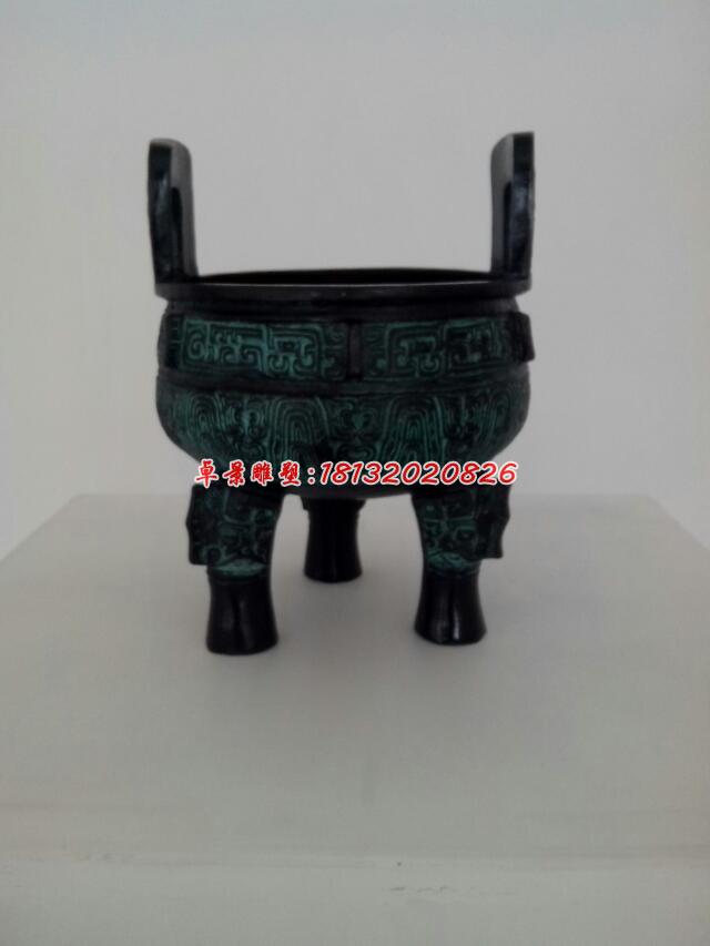 青銅鼎，三足鼎雕塑，銅香爐 (2)