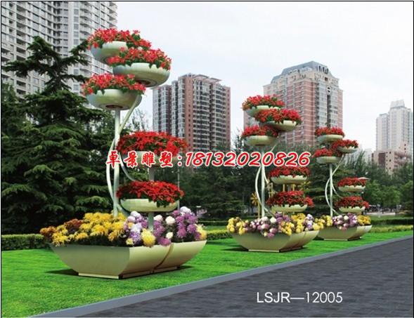 玻璃鋼花盆雕塑，玻璃鋼花架雕塑 (1)