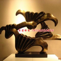 玻璃鋼抽象雕塑，玻璃鋼仿銅雕塑