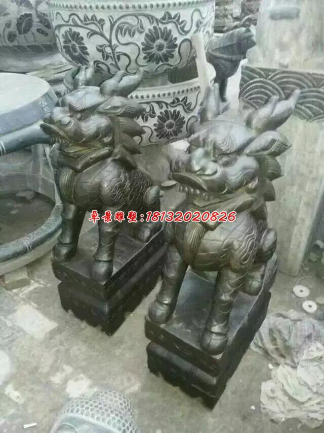 石雕麒麟，古代神獸石雕
