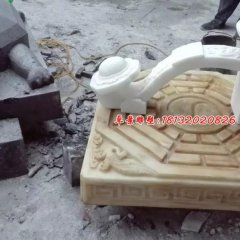 如意石雕，漢白玉如意雕塑