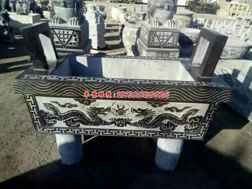 石雕鼎，石雕香爐，寺廟香爐雕塑