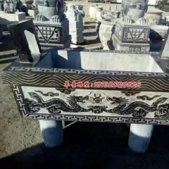 石雕鼎，石雕香爐，寺廟香爐雕塑